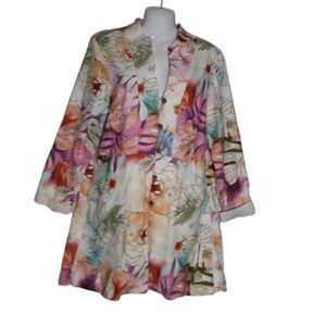 COLDWATER CREEK watercolot duster jacket M